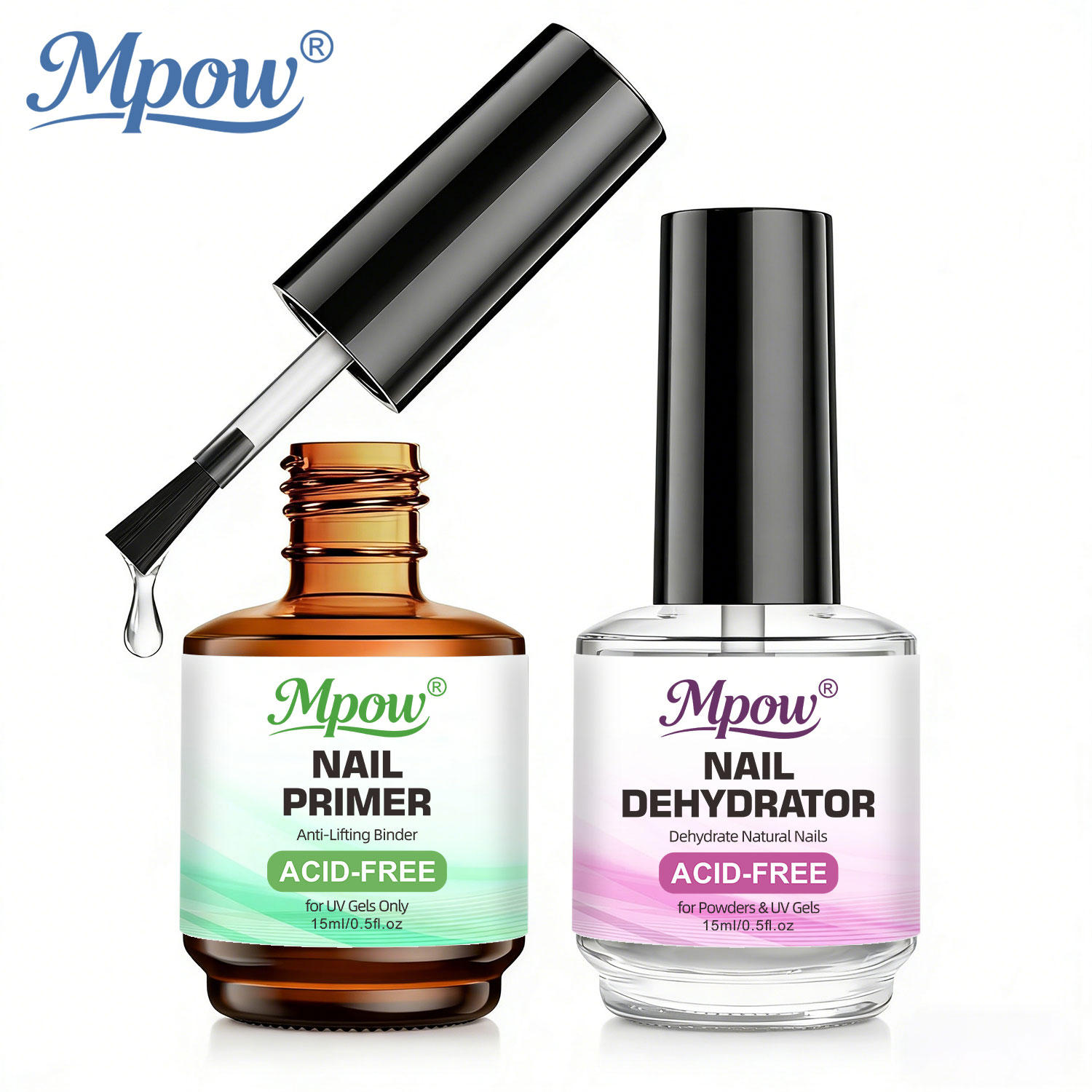 Nail Dehydrator Primer - Набор Mpow (1/2 шт.) 15 мл: